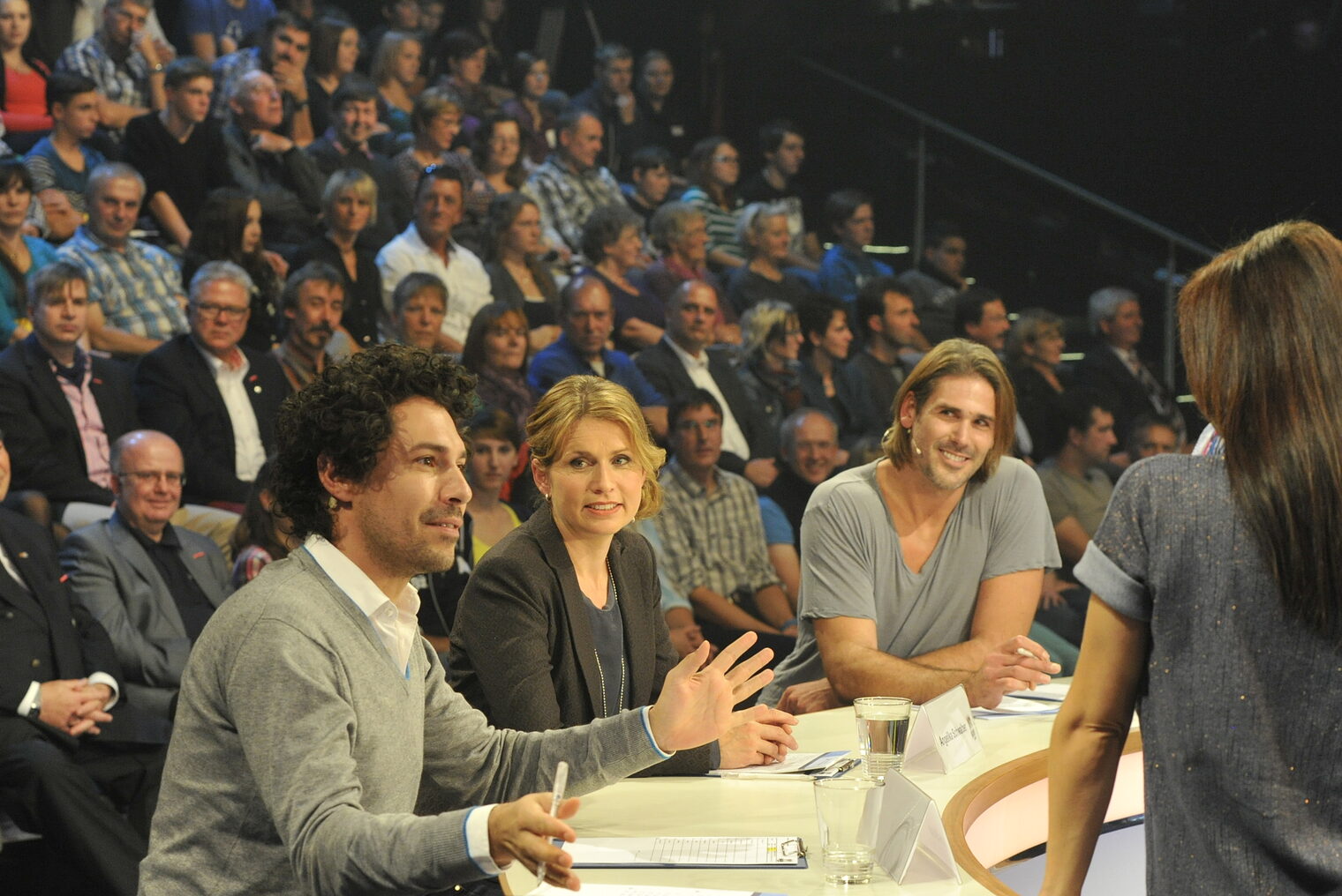 Jury beim Supermacher-Finale 2013: Boris Entrup, Angelika Schwalber, Simon Jentzsch (v.l.)